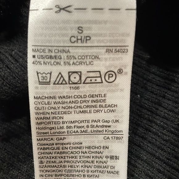 GAP Black Ribbed Sweater - Picture 5 of 5